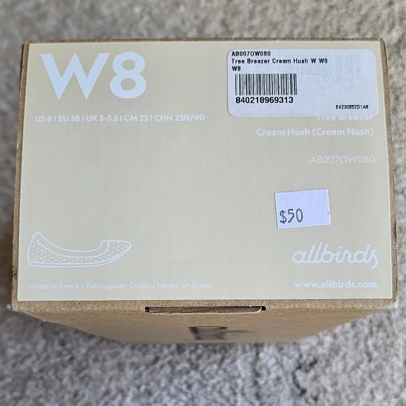 Allbirds Tree Breezers in Cream Hush, size 8 womens - Picture 4 of 4